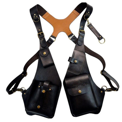 Anti-Theft PU Leather Concealed Underarm Shoulder Holster Bag Phone Case Wallet