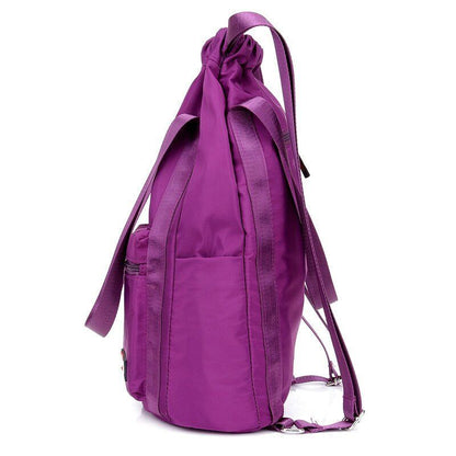 Nylon Backpacks Drawstring Rucksack Multifunction Shoulder Bag Travel Schoolbags