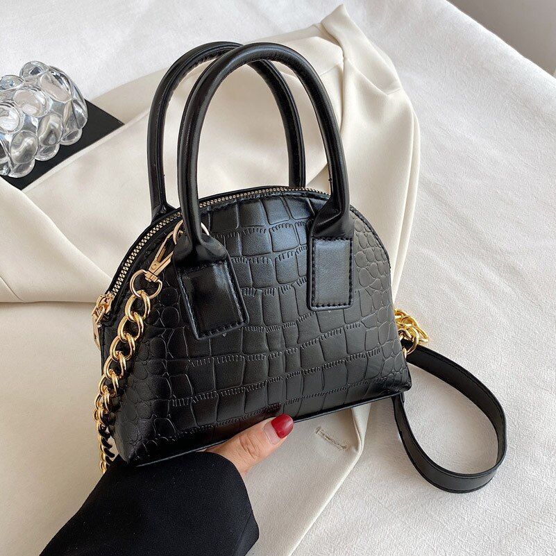 Pattern Synthetic Leather Crossbody Bag Shoulder Handbag Small Shell 20X15X6 CM