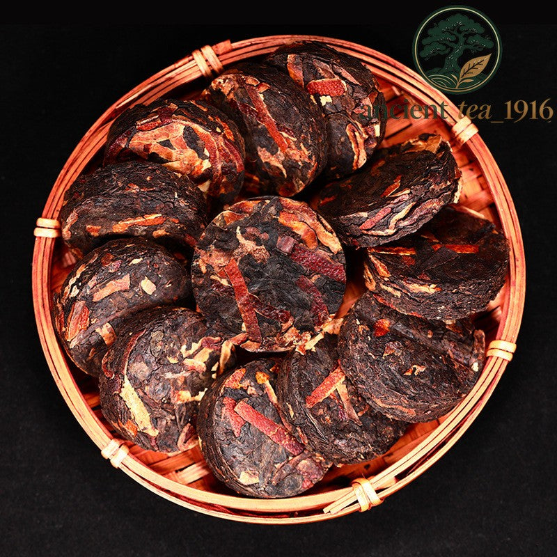 50g Small Tea Cake Chenpi Pu'er Tea Cake Yunnan Ripe Tea Pu'er Tea