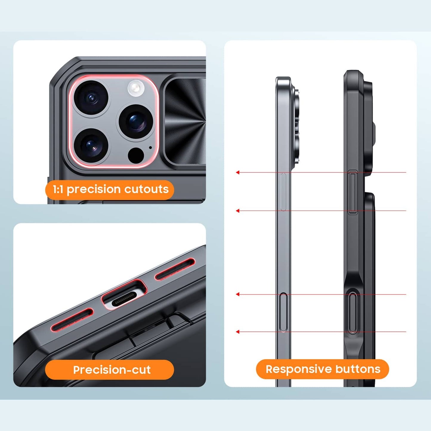 For iPhone 17 16 15 Pro Max Case Wallet+Lanyard Wrist Strap Built-in Card Holder