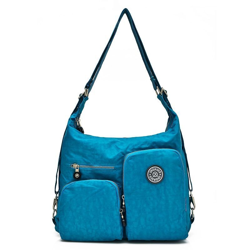 Fashion Casual Waterproof Nylon Backpack Zipper Soft Handle School Bag 30*10*3CM