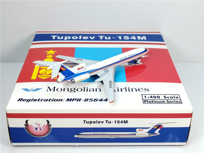 1:400 Phoenix Mongolian Airlines Tupolev TU-154M Airplane Diecast Aircraft Model