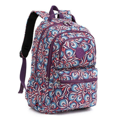 Backpack Large School Bags Anti-theft Nylon Waterproof Travel Rucksack Polyester