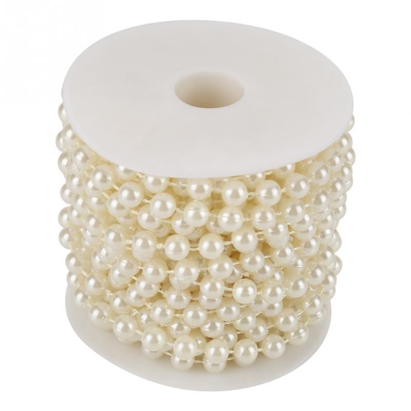 Wedding Beads Decoration 10m Roll ABS Grinding Pearl DIY Wire Garland String 8mm