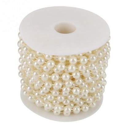 Wedding Beads Decoration 10m Roll ABS Grinding Pearl DIY Wire Garland String 8mm