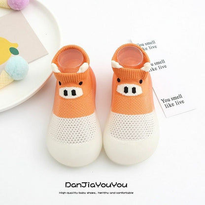 Sock Shoes Baby Boys Girls Autumn Non-slip Floor Kids Soft Rubber Toddler Knit
