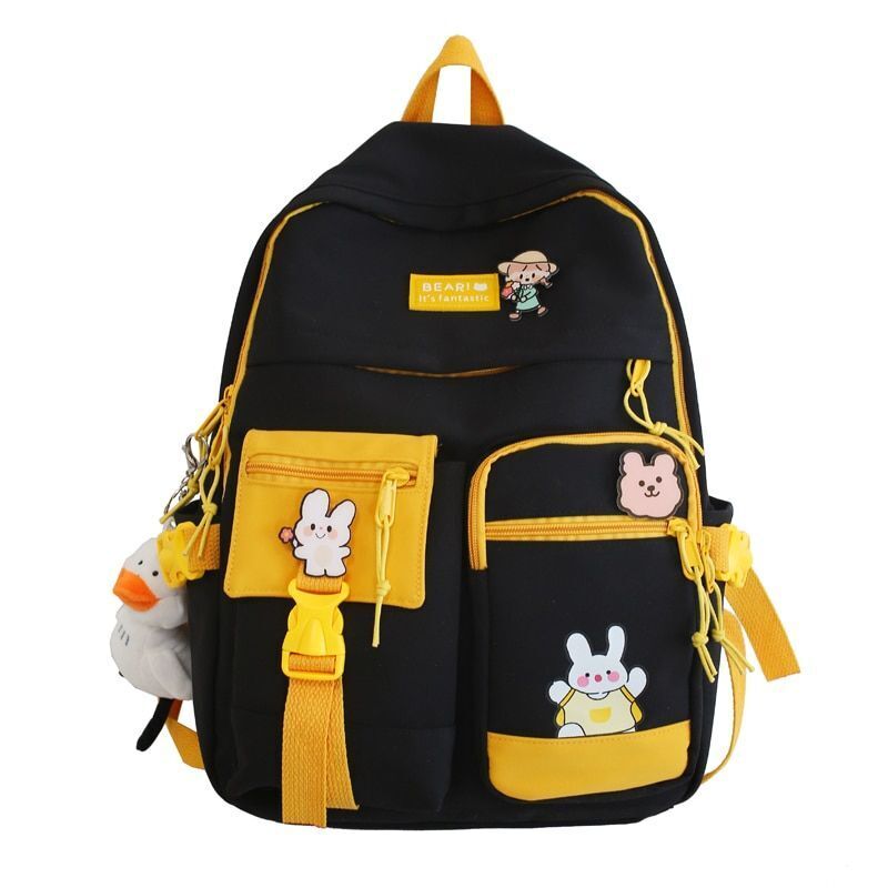 Buckle Backpack Women Waterproof School Bag Fancy Student Book Bag 30*41*13 CM