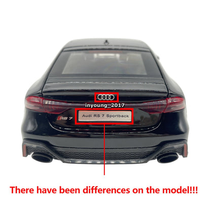 1/24 Scale Audi RS7 Sportback Model Car Diecast Toy Cars 4 Doors Open Pull Back