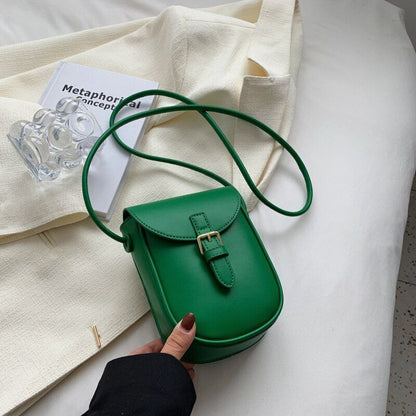 Small Synthetic Leather Colorful Crossbody Bag Shoulder Side Bag Handbag Purses