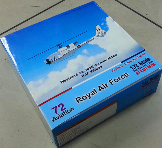 Av72 Westland SA-341E Gazelle HCC4 RAF XW855 1/72 diecast plane model aircraft