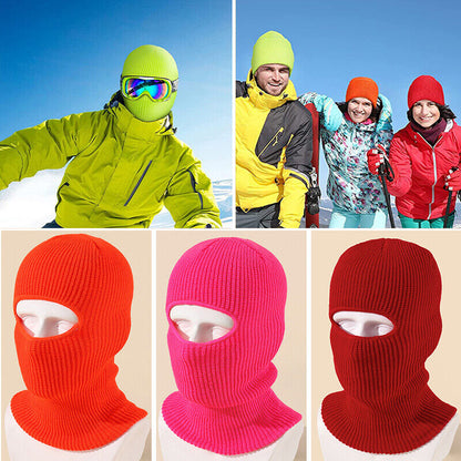 Fashion 1-Hole Ski Hat Knitted Face Cover Winter Butterfly Cloth Sticker
