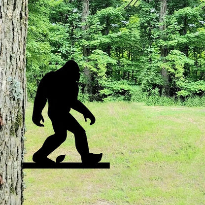Garden with this Iron Silhouette Gorilla Branch Insert Wall Art