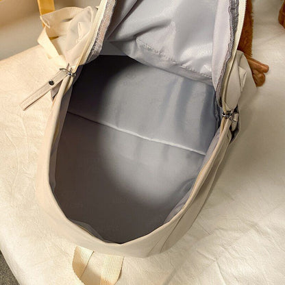 Solid Color Backpack Waterproof Nylon School Traveling Shoulder Bags 29*14*38 CM
