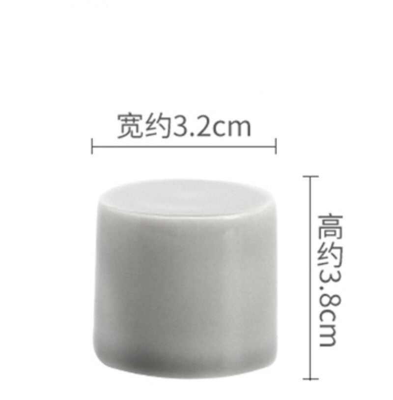 Handmade Celadon Ice Gray Glaze Ceramic Kung Fu Tea Set Cover Support Frame