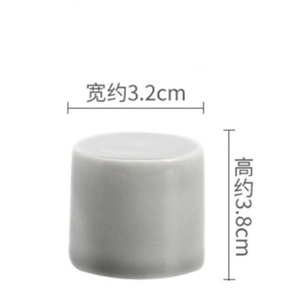 Handmade Celadon Ice Gray Glaze Ceramic Kung Fu Tea Set Cover Support Frame