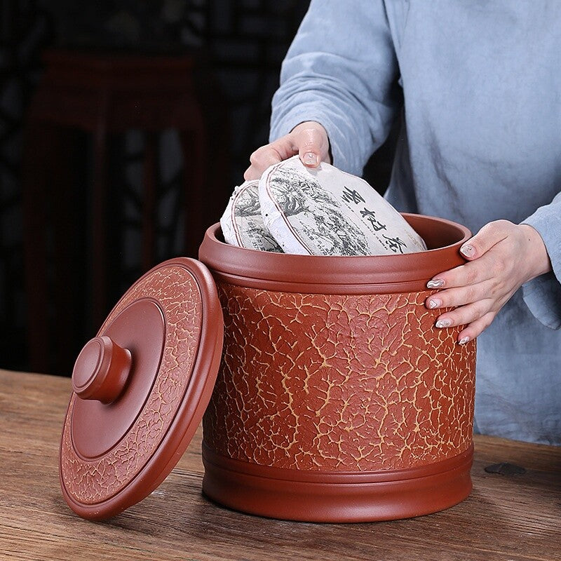 Purple Clay Tea Can Large Nine-cake Storage Tea Can Sealed Puer Storage Tank Box