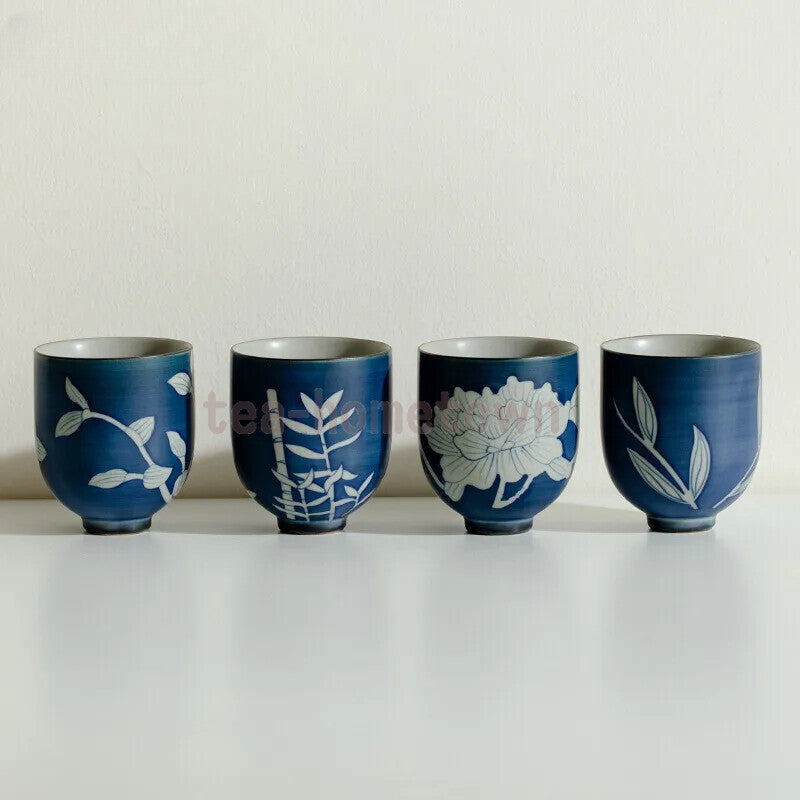 Hand-painted Peony Ceramic Tea Cup Small Tasting Personal Household