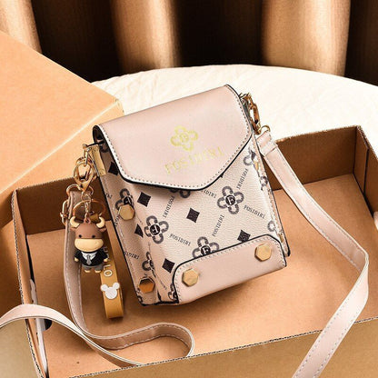 Fashion Shoulder Bag Printed Mobile Phone Bag Leather Crossbody Shoulder Bag 1PC