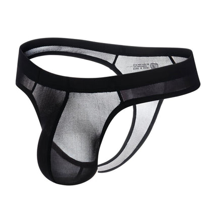 Men Sexy Ice Silk Underwear G String Underpants Panties Translucent Briefs