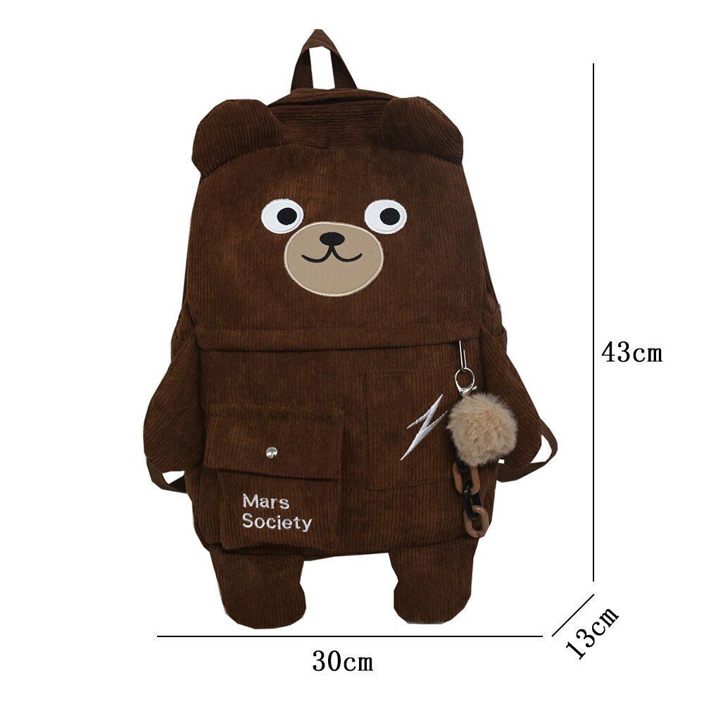 Backpacks Cute Multi-pockets School Bags Large 30*13*43 CM Polyester 20-35 L 1PC