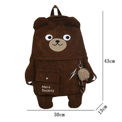 Backpacks Cute Multi-pockets School Bags Large 30*13*43 CM Polyester 20-35 L 1PC