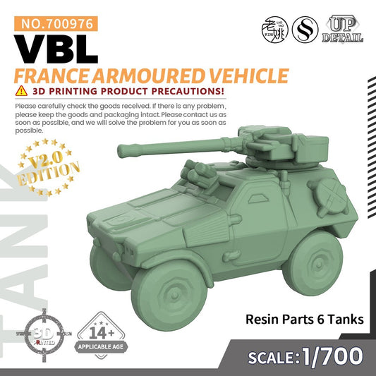SSMODEL SS700976 1/700 Military Model Kit France VBL Armoured Vehicle
