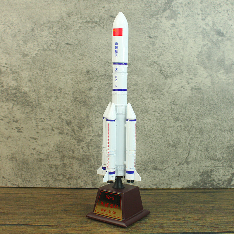 1:300 25CM China Long March CZ-5 Carrier Rocket Diecast Aerospace Model
