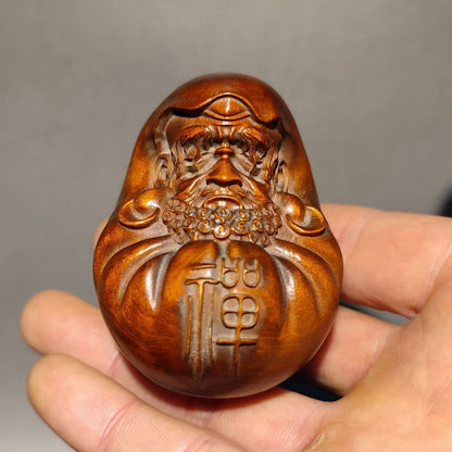 Chinese Boxwood Wooden Statue Statuette buddha carved sculpture old men Zen mini