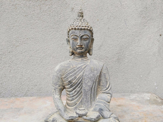 6.4" Tibet Buddhism Fane Joss Bronze Sakyamuni Shakyamuni Amitabha Buddha Statue
