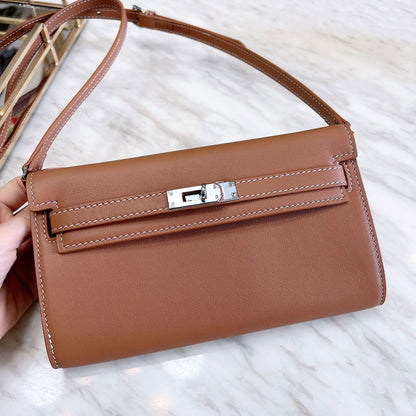 Mini Flap Real Leather Envelope Phone Wallet Shoulder Bag Clutch Crossbody Purse