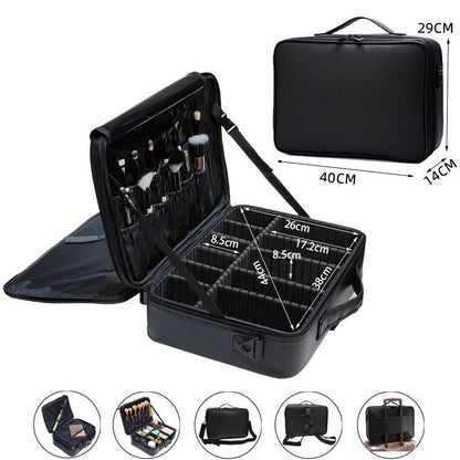 Make Up Case Professional Cosmetic Bag Synthetic Leather Makeup Purse Waterproof