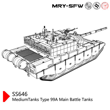SS200646 1/200 Military Model Chnia MediumTanks Type 99A Main Battle Tanks