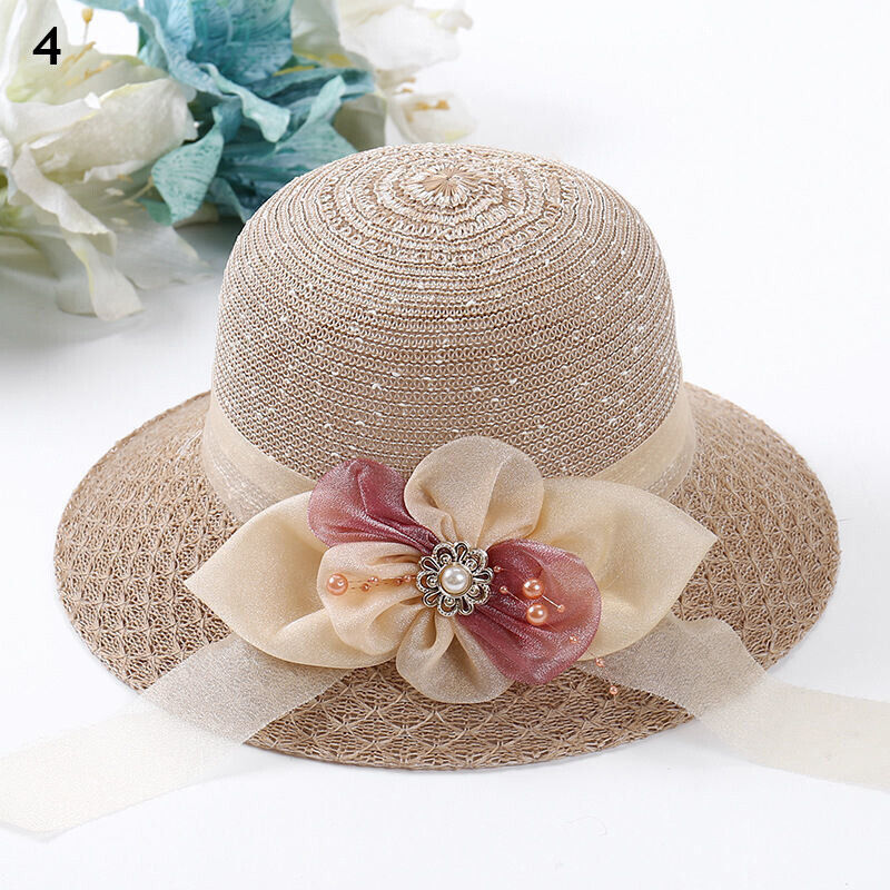 Women's Bow Large Floppy Folding Wide Brim Cap Sun Straw Summer Beach Hat New