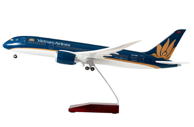 1:130 43CM Vietnam Airlines BOEING 787 Plane Landing Gear Resin Aircraft Model