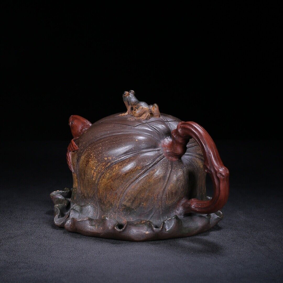 Chinese Yixing Zisha Clay Handmade Exquisite Teapot （荷塘月色 底款：蒋蓉）