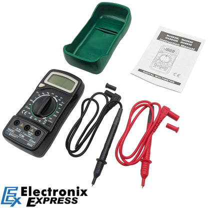 Digital Multimeter 3½ Digit 1999 Counts LCD, AC/DC to 600V, Current to 10A