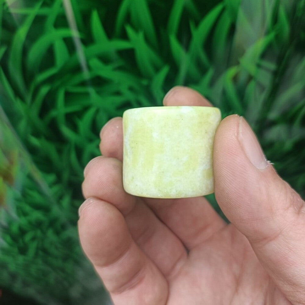 Exquisite Old Chinese Jade Handmade Wrench Ring -