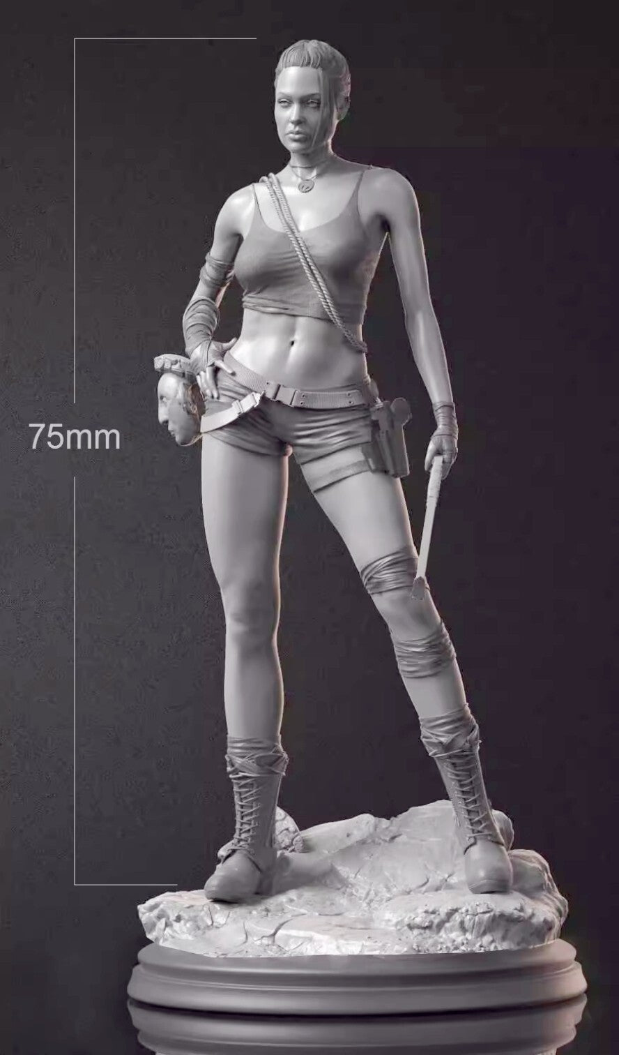 1/24 resin figure model Movie lead Laura 3D printing unassembled unpainted