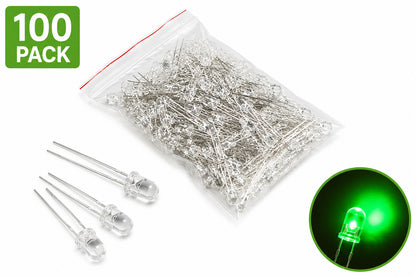 Flashing LED/Blinking LED - Ultra Green - 5mm - 100PK