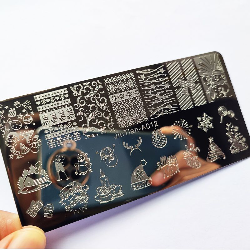 Nail Art Tool Metal Snowflake Flower DIY Stamping Plates Printing Stencil 6x12cm