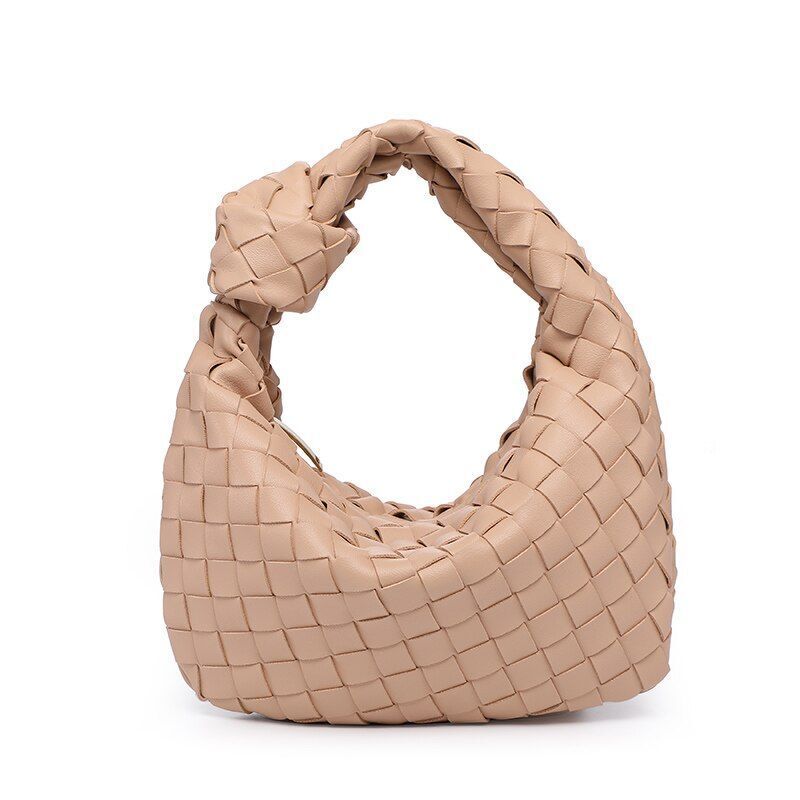 Golden Zipper Bag Synthetic Leather Tote Shoulder Bag Crossbody Handbag 26*24 CM
