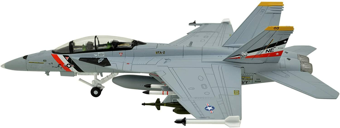 1:100 F/A-18F Hornet Fighter Attack Metal Military Airplane Model, US Navy