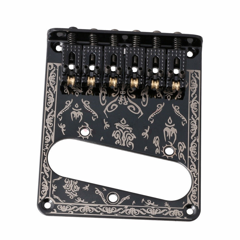 6 String Electric Guitar Saddle Volume Control Bridge Plate For Fender Tele
