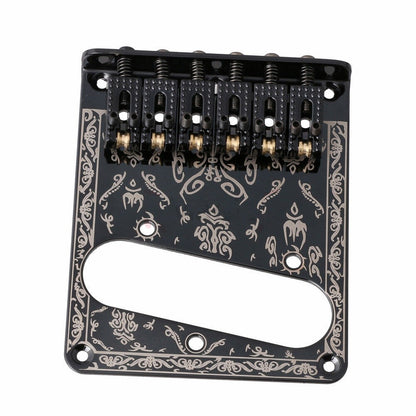 6 String Electric Guitar Saddle Volume Control Bridge Plate For Fender Tele