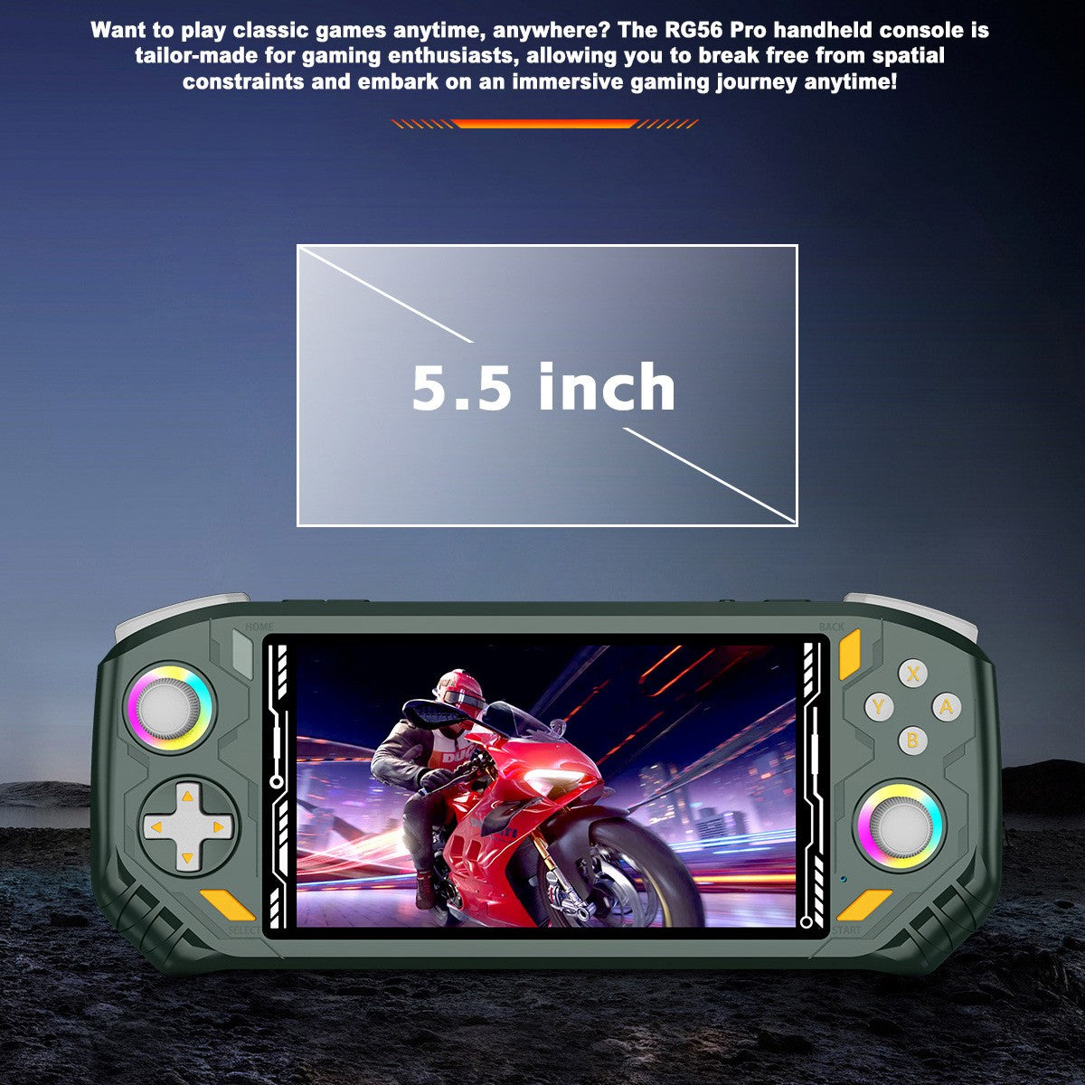 Retro RG56PRO open source handheld game console 5.5'' PSP2HD projection screen