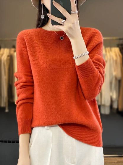 Autumn Winter Women Sweater O-Neck Pullovers Cashmere Knitwear Popular Clothes