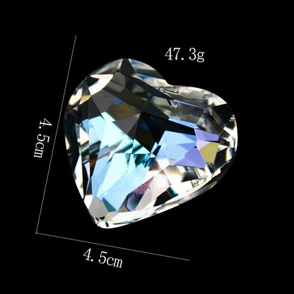 45mm Heart Crystal Prisms Sun Catcher Chandelier Part Love Pendant Glass Hanging
