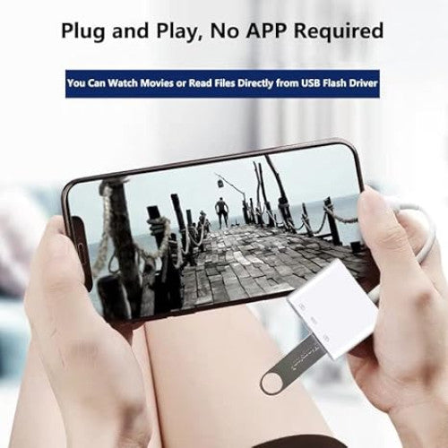 For iPhone to dual USB 3.0 Camera OTG Adapter with Charging Port for iPad Lot