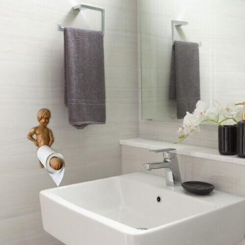 Funny Wood Toilet Paper Holder Human Tissue Holder Bathroom Paper Holder